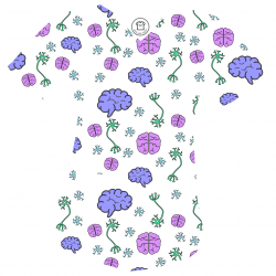 Neuron bluza medyczna PREMIUM -Kolorowe bluzy medyczne we wzorki | SALUS-MED | Neurologia, psychiatria
