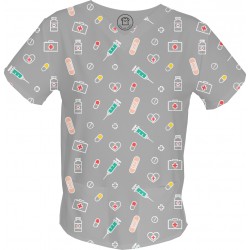 APTECZKOWY MIX bluza medyczna -Kolorowe bluzy medyczne we wzorki | SALUS-MED | Produkt Polski