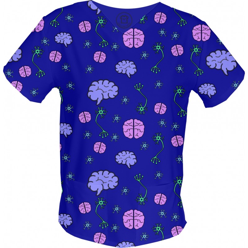 Neuron bluza medyczna -Kolorowe bluzy medyczne we wzorki | SALUS-MED | Produkt Polski