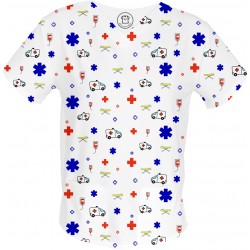AMBULANS bluza medyczna -Kolorowe bluzy medyczne we wzorki RATOWNICTWO| SALUS-MED |